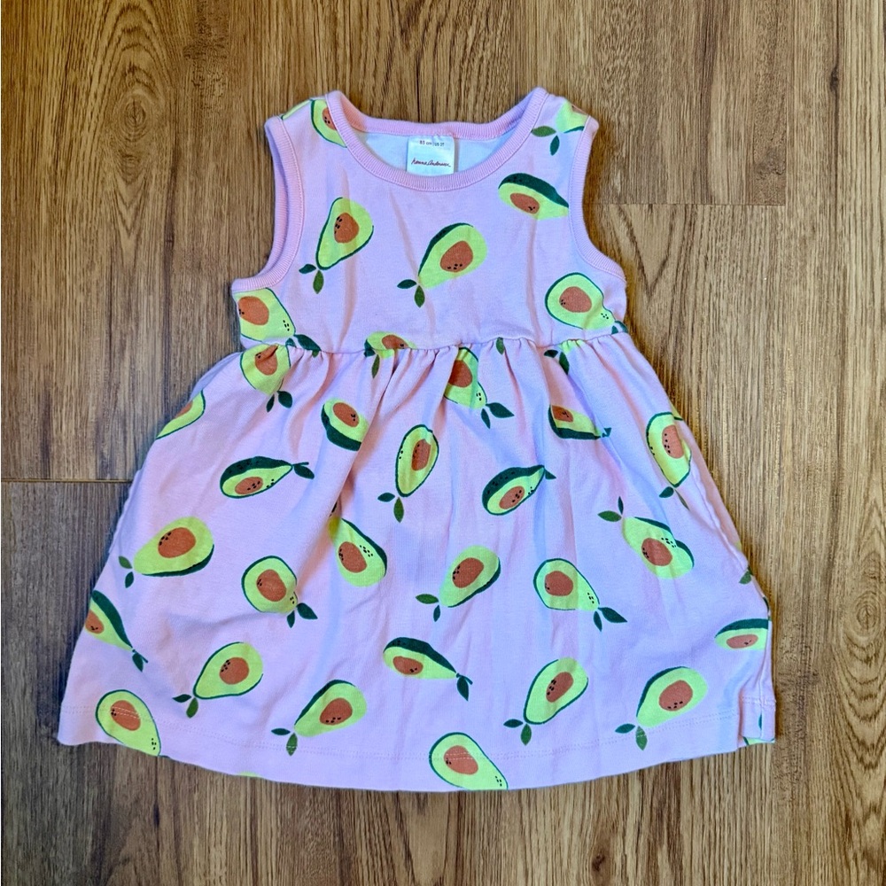 Hanna Andersson Printed Play Dress Pink Avocado, 2T